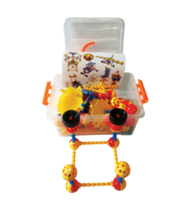 הרכבת מוטות וכדורים 160 חלקים במיכל פיירפליי