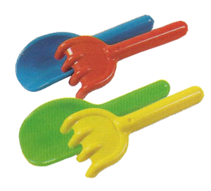 כף ומגרפה קטנים 18 ס"מ פיירפליי