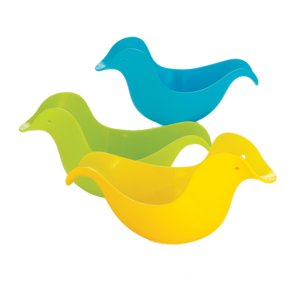 שלישיית ברווזים למקלחת סקיפ הופ כחול צהוב וירוק אסקימוס