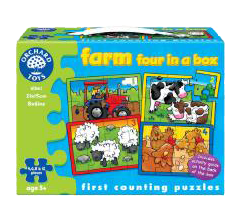 מארז 4 פאזלים מספרים אסקימוס