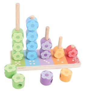 משחק השחלת פרחים מעץ אסקימוס