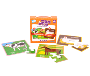 פאזל חכם על קטנים - חיות החווה אסקימוס