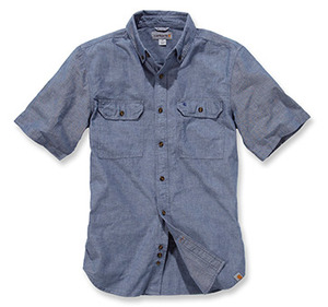 S200 חולצה מכופתרת ש"ק כחול דנים שאמבריי ®Carhartt