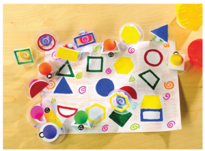 חותמות צורות גיאומטריות - 14 יחידות יסוד