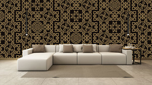 טפט מעוצב Pattern בגווני החום.