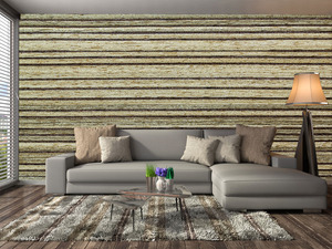 קיר פסים לרוחב בגווני המדבר.