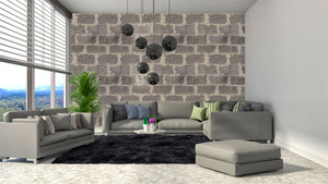 קיר הלבנים בשלב הבניה.