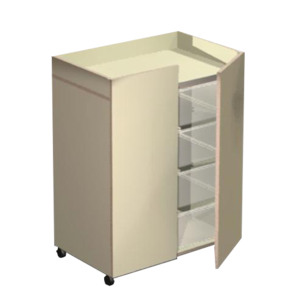 ארון 8 מיכלים עם דלתות גבוהות ומגש