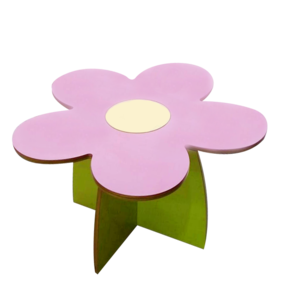 שולחן פרח בירצ' קוטר 80