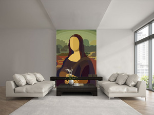 קיר איור המונה ליזה שלי...