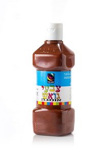 צבע גואש 500 מ"ל חום.