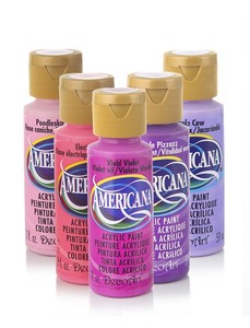 צבע אקריליק אמריקנה גוונים סגולים ורודים