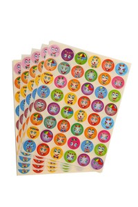 מדבקות  עגולות סמיילי צבעוניות