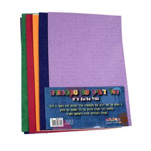 מארז 6 חב' סול דביק A4 עם טקסטורה שליכט 5 גוונים במארז