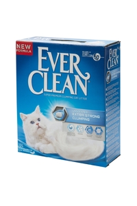 חול לחתולים אוור קלין Ever Clean לא מבושם-פס כחול-10 ליטר