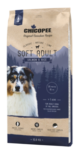 צ'יקופי Chicopee לכלב מזון לכלבים סלמון ואורז-סופט 15 ק"ג