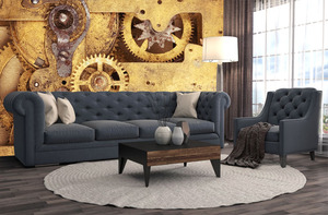 קיר מנגנון השעון הישן.