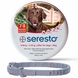 סרסטו-קולר לקרציות ופרעושים לכלבים מעל 8 ק"ג