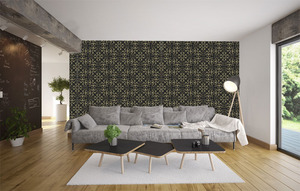 טפט מעוצב Pattern עם הכתר בפינות על רקע כהה.