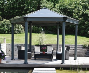 גזיבו אלומיניום דגם PRIMUM מתקדם - מסופק כקיט הניתן להתקנה עצמית 