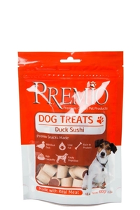פרמיו Premio לכלב-חטיף סושי ברווז 100 ג'