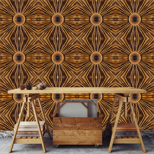 טפט קיר הלוחות המחוברים בגוון העץ.