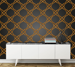 טפט קיר שזירת הקש עגולים ומרובעים.	