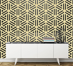 טפט קיר שזירת לוחות העץ על רקע כהה.	