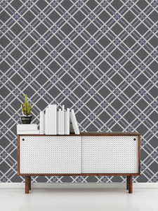 טפט קיר הקווים בשתי וערב במרווחים גדולים.