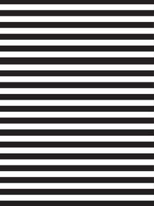 טפט קיר הפסים הדקים לרוחב בשחור ולבן.