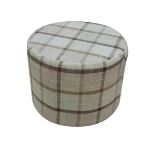 שרפרף משובץ נמוך עגול