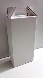 מארז קרטון זוגי לבקבוקי יין צבע לבן