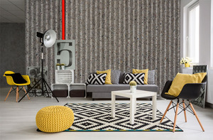 טפט קיר הפוליגל האפור עם הקו האדום.