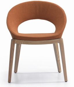 דגם 704 כסא אורח בד רגל עץ טבעי מיליון כסאות