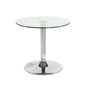 שולחן ישיבות דגם קריסטל זכוכית מחוסמת קוטר 60 גובה 55 ס"מ מיליון כסאות