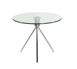 איקס X שולחן לפינת המתנה מזכוכית עגול גובה 45 ס"מ מיליון כסאות