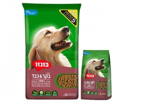 בונזו Bonzo לכלב-בקר וכבד 20 ק"ג + 3 ק"ג מתנה!