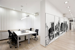 טפט קיר איור ניו יורק במסגרות.	