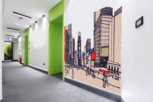 טפט קיר איור הרחוב בצבע 