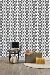 טפט מעוצב Pattern חוליות בלבן על רקע אפור.	