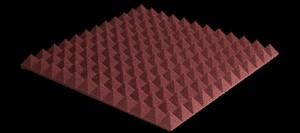 ספוג אקוסטי אדום פירמידות Ez acoustics