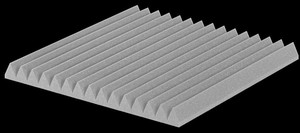 ספוג אקוסטי אפור עם פסים בצורת טריזים Ez acoustics