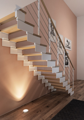 מדרגות איטלקיות מעוצבות בכל מהלך - איכות מושלמת - תוכנת תכנון מדרגות - גוף חתוך לייזר - מעקה ומאחז יד - מדרכי עץ 