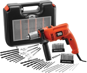 מקדחה רוטטת 500W + אביזרים KR504CRSK50 Black+Decker