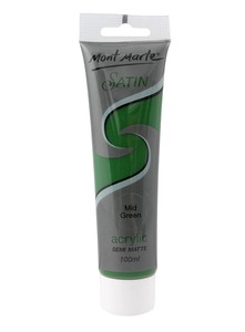 צבע אקריליק 100 מ"ל Mid Green 0025