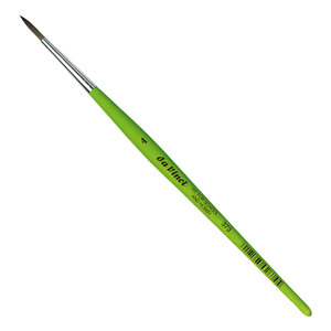 מארז 12 יח' מכחול דה וינצ'י ירוק עגול תלמיד והובי מס' 4