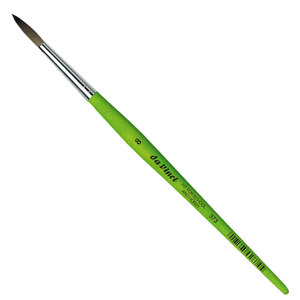 מארז 6 יח' מכחול דה וינצ'י ירוק עגול תלמיד והובי מס' 8