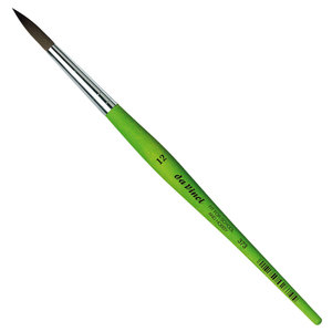 מארז 6 יח' מכחול דה וינצ'י ירוק עגול תלמיד והובי מס' 12