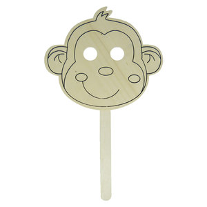 מארז 12 יח' מסכה על ידית צורת קוף 25/37 ס"מ