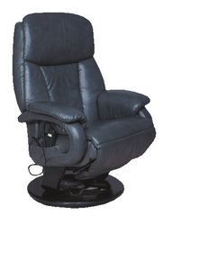 ברלין כורסאת טלוויזיה חשמלית - דמוי עור אפור/שחור מיליון כסאות